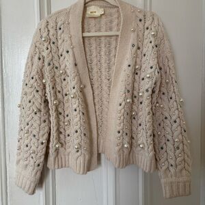 Maeve Pearl Beaded Women’s Sweater Cardigan